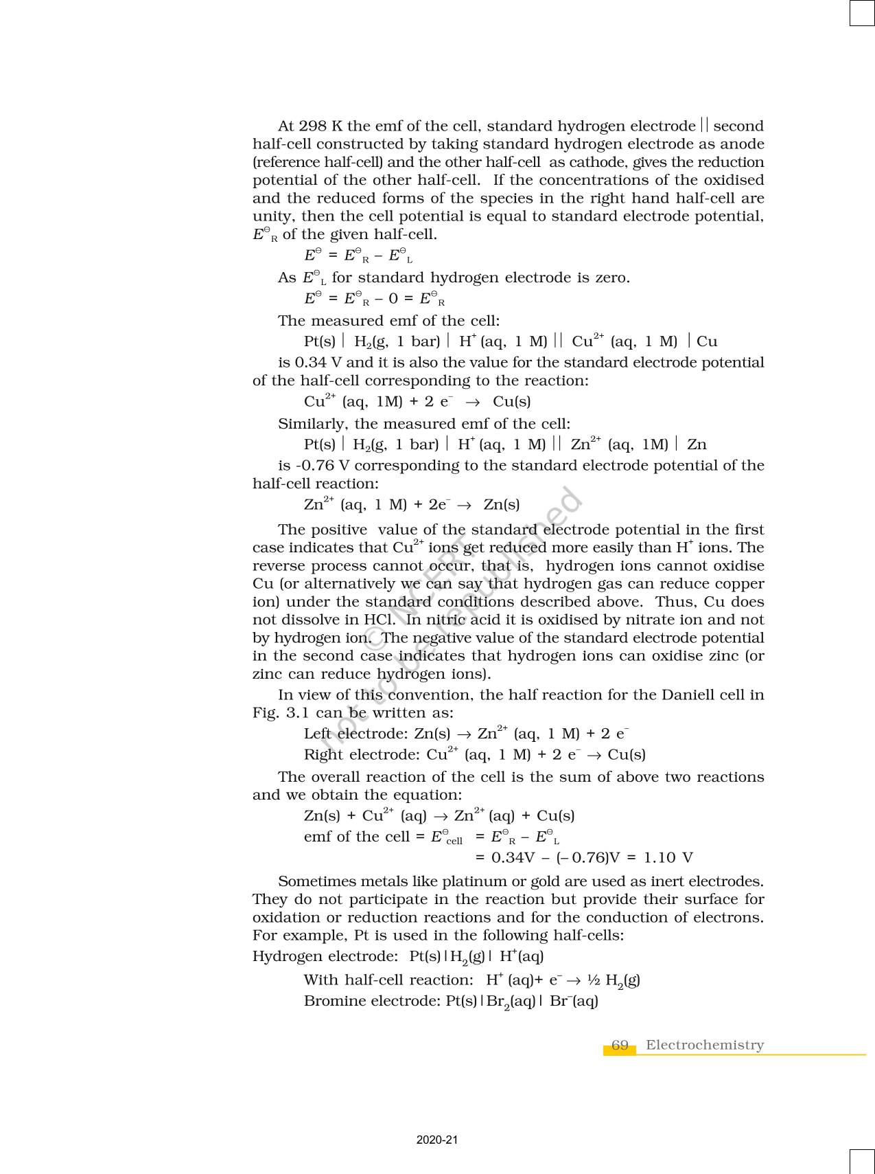 Electrochemistry ncert book of class 12 chemistry part i